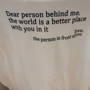 White Graphic Tee with Inspirational Quote